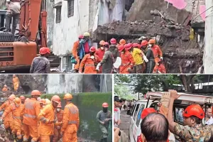 भिवंडी में चार मंजिला इमारत भरभराकर गिरी: 9 लोगों की दर्दनाक मौत, कई मलबे में दबे, राहत और बचाव कार्य जारी