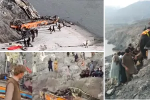 पाकिस्तान में भीषण त्रासदी: गहरी खाई में गिरी बस; 40 लोगों की मौत, 8 घायल