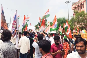 झोटवाड़ा की जन समस्याओं को लेकर कांग्रेस का प्रदर्शन, जेडीए कूच के दौरान पुलिस ने रोका