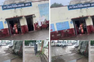 अस्पताल या तालाब! बारिश में डूबा अटरू चिकित्सालय परिसर