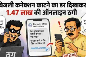 बिजली कनेक्शन काटने का डर दिखाकर 1.47 लाख की ऑनलाइन ठगी, मोबाइल पर भेजे लिंक से ठगों ने खाते से चार लेनदेन में उड़ाई रकम