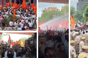 जयपुर में करणी सेना की रैली पर बवाल: पुलिस ने किया लाठीचार्ज और वाटर कैनन का इस्तेमाल, कई जगह धक्का-मुक्की