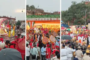 जयपुर में निकली तीज माता की शाही सवारी: लोक संस्कृति और शौर्य का दिखा संगम, बच्चियों ने की तलवारबाजी