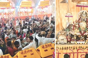 बारिश की फुहारों के बीच आकाश छूता रहा श्रीकृष्ण जन्म के उत्साह का ज्वार, गोविन्द देव जी सहित शहर के कृष्ण मंदिरों में उमड़ा आस्था का सैलाब