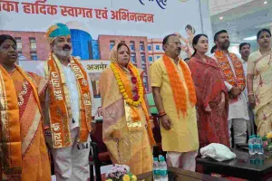  अजमेर नगर निगम की नई मेयर अनामिका शर्मा और डिप्टी मेयर हेमंत शुक्ला ने किया पदभार ग्रहण, कहा- सभी 80 पार्षदों को साथ लेकर करेंगे शहर का विकास