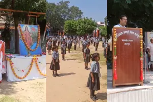 मालवीय नगर में गूंजा वंदे मातरम्, विद्यार्थियों और शिक्षकों ने सामूहिक गायन से जगाया राष्ट्रप्रेम का भाव
