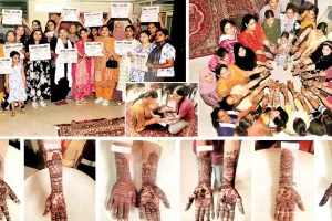 करवाचौथ स्पेशल : मेहंदी के रंगों में रचा करवाचौथ, हथेलियों पर उकेरी प्रेम और परंपरा की तस्वीर