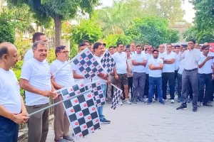 बीएसएनएल के 26वें स्थापना दिवस पर 5 किलोमीटर दौड़, अधिकारियों-कर्मचारियों ने दिखाया उत्साह