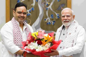 मुख्यमंत्री भजनलाल शर्मा ने प्रधानमंत्री मोदी से की मुलाकात, जनसेवा के 25 वर्ष पूर्ण करने पर दी शुभकामनाएं