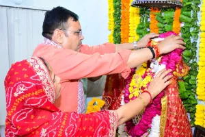 मुख्यमंत्री भजनलाल शर्मा ने की मां राज राजेश्वरी की पूजा-अर्चना, प्रदेशवासियों की सुख-समृद्धि, खुशहाली और कल्याण की कामना की