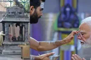 पीएम मोदी के सार्वजनिक जीवन के 25 वर्ष पूरे, श्री विनायक मंदिर में की पूजा अर्चना