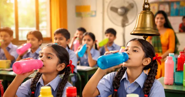 दिल्ली स्कूलों में गर्मी से बचाव के लिए हाइड्रेशन ब्रेक और वॉटर बेल
