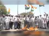 सेवादल के कार्यकर्ताओं ने मोदी सरकार के खिलाफ किया प्रदर्शन