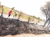खेतों में लगी आग, ईंधन सहित कृषि उपकरण जले