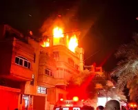 फिलिस्तीन में आग लगने से 21 लोगों की मौत