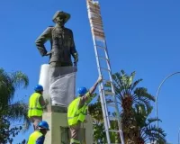 नामीबिया ने जर्मन औपनिवेशिक अधिकारी कर्ट वॉन फ्रेंकोइस की प्रतिमा को गिराया