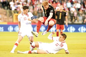 एक गोल से पिछड़ने के बाद बेल्जियम ने पोलैंड को 6-1 से पराजित किया