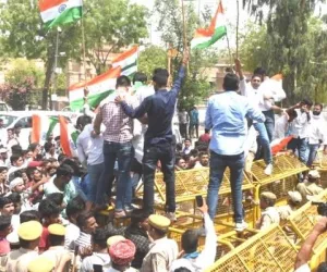 जोधपुर में एनएसयूआई का अग्निपथ योजना को लेकर विरोध प्रदर्शन